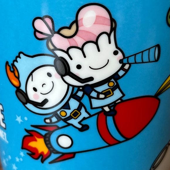 Din Tai Fung Bao Bao Family "Outer Space" Mug Taiwan | Rocket Ship Coffee Cup - Picture 5 of 11